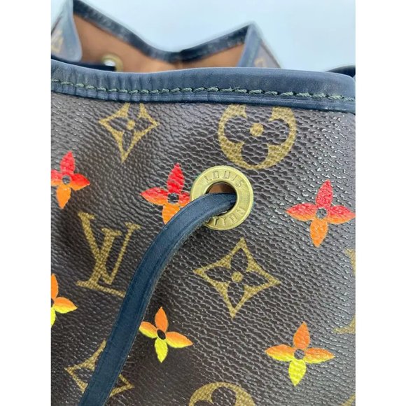 OOAK Louis Vuitton Hand Painted Leather Wrapped Montsouris GM Backpack - Picture 9 of 16